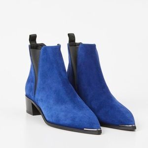 Acne Studios Jensen Boots Blue Suede
